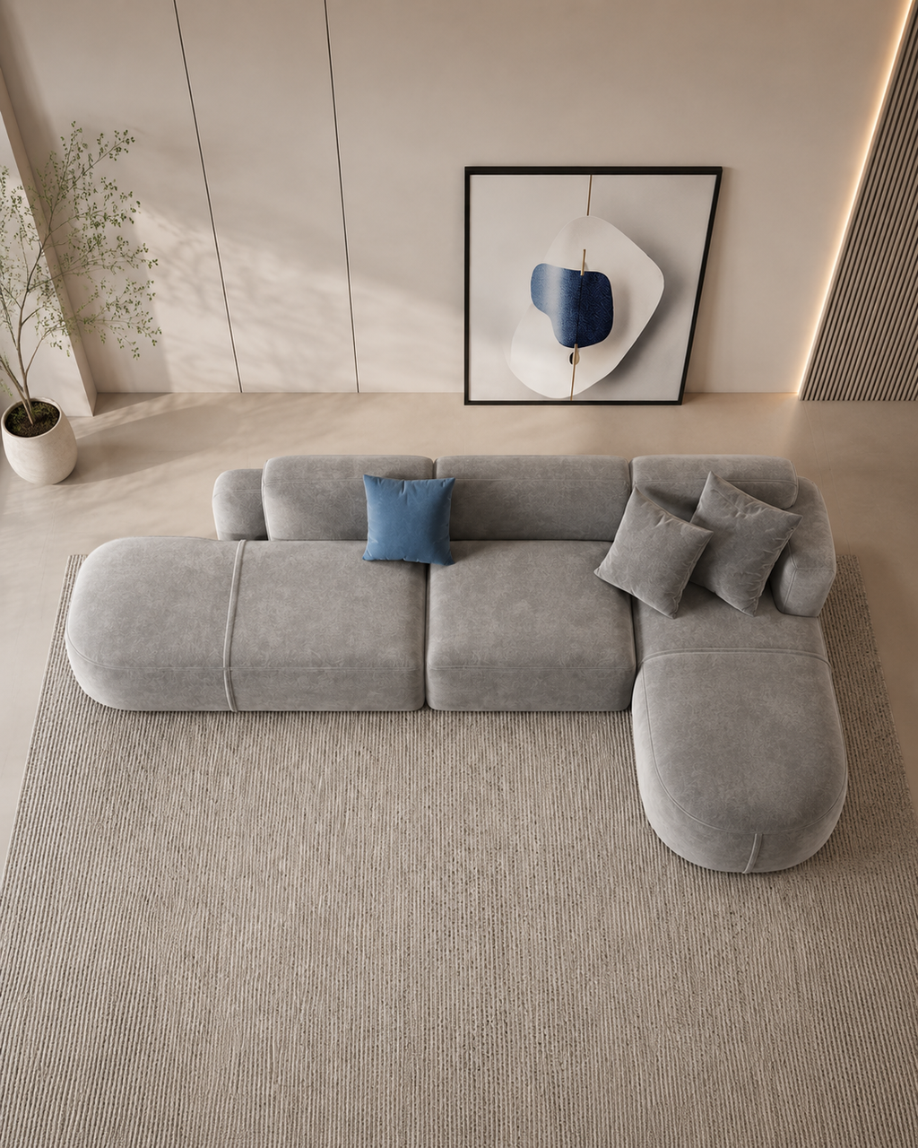Dunley Fabric Chaise Sofa
