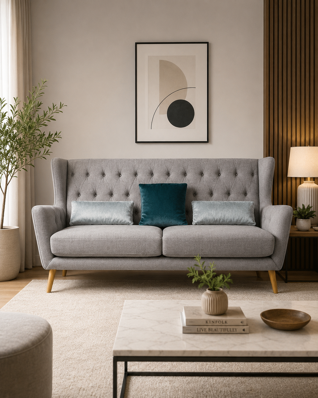 Aldwyn Fabric Highback Sofa