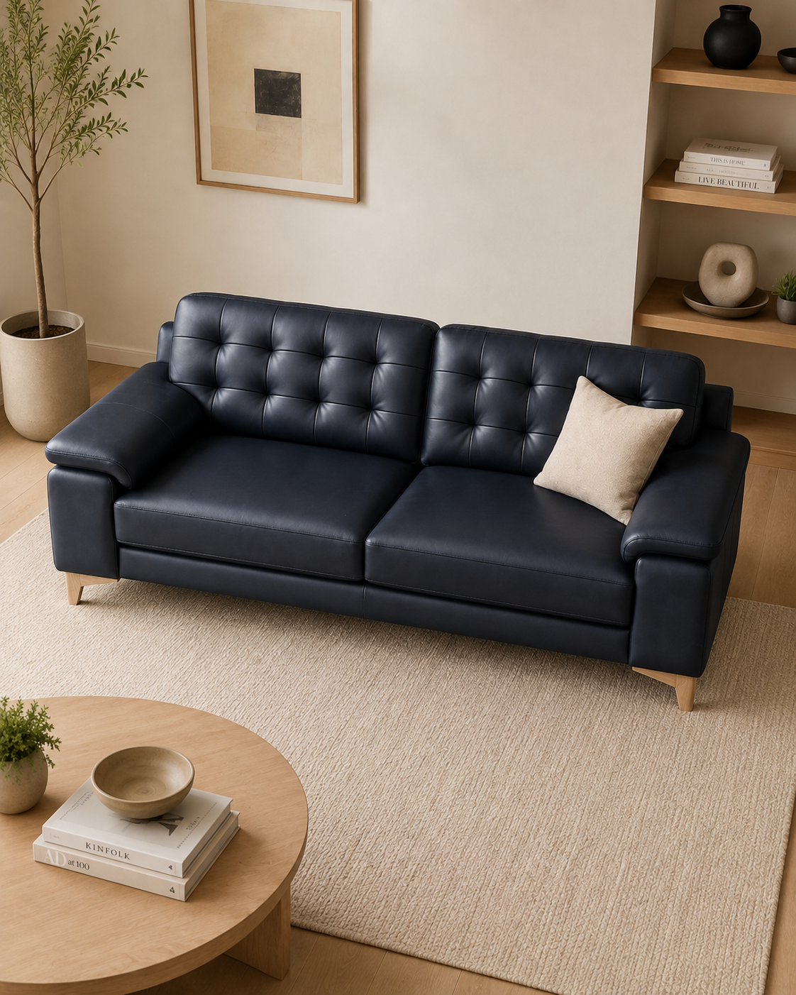 Claremont Genuine Leather Sofa