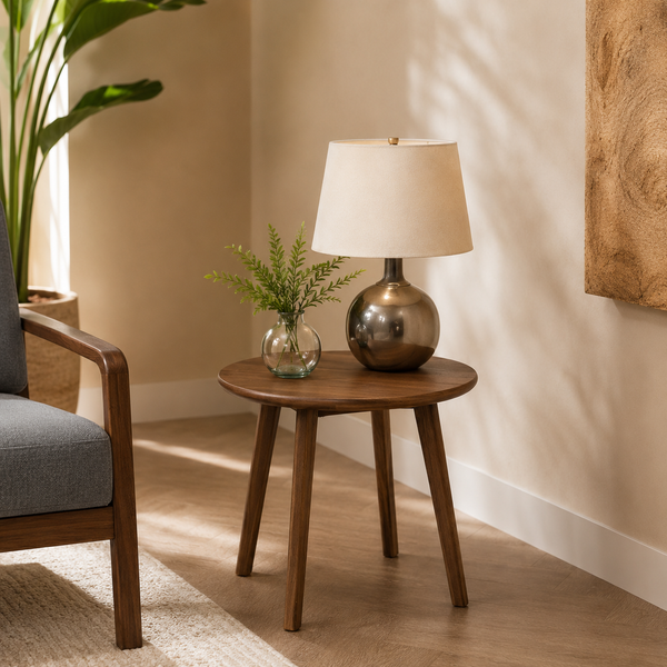Enso Round Wooden Side Table