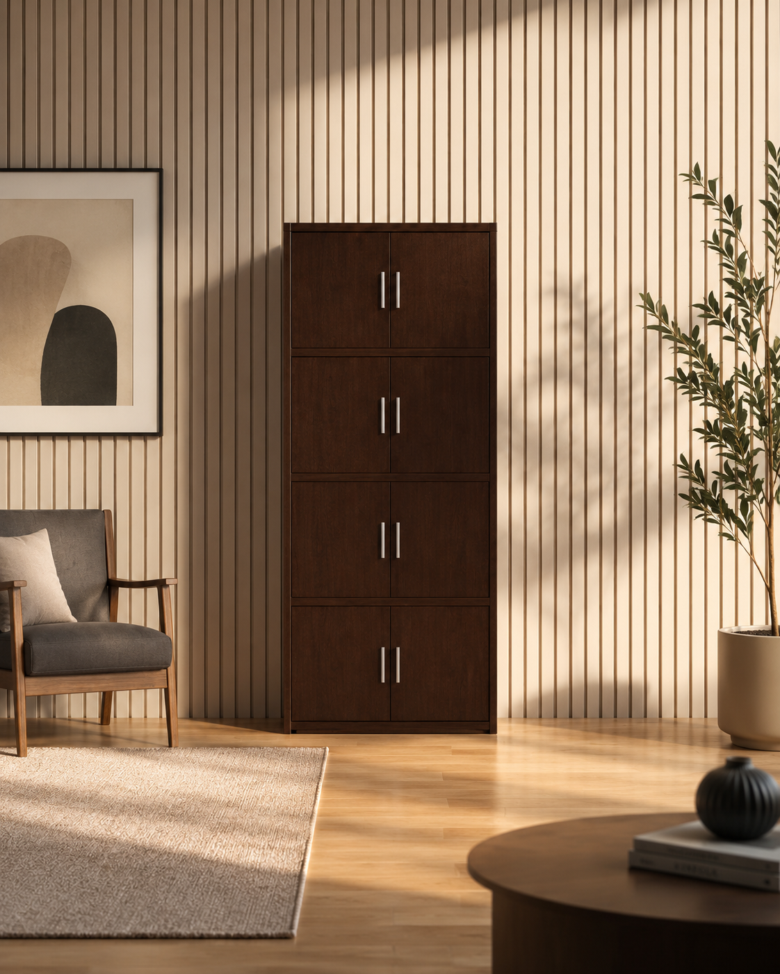 Kairo Walnut Storage Cabinet