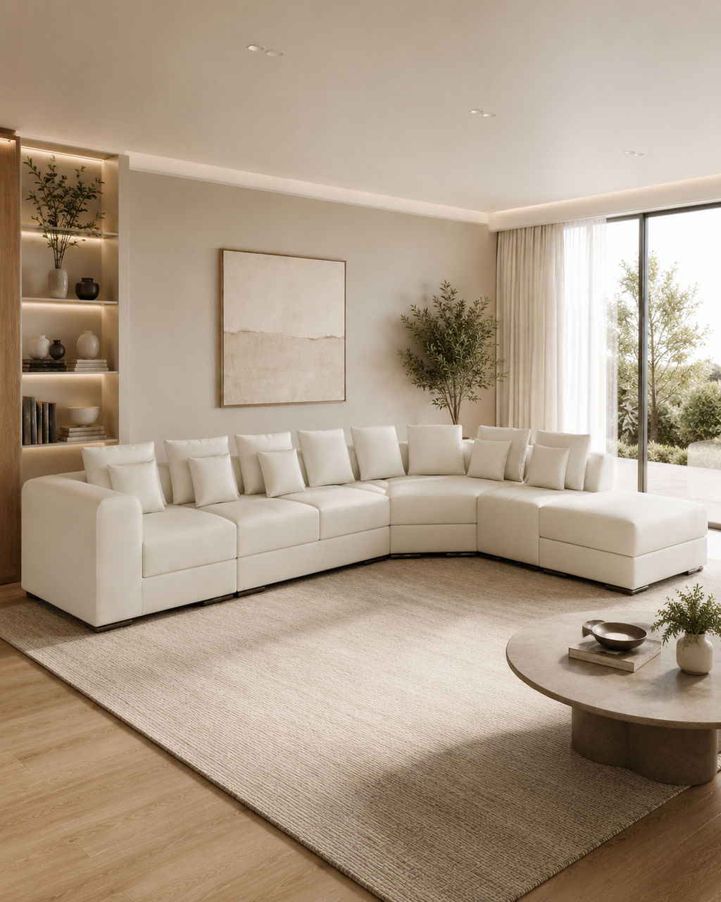 Ivora Fabric Corner Sectional Sofa