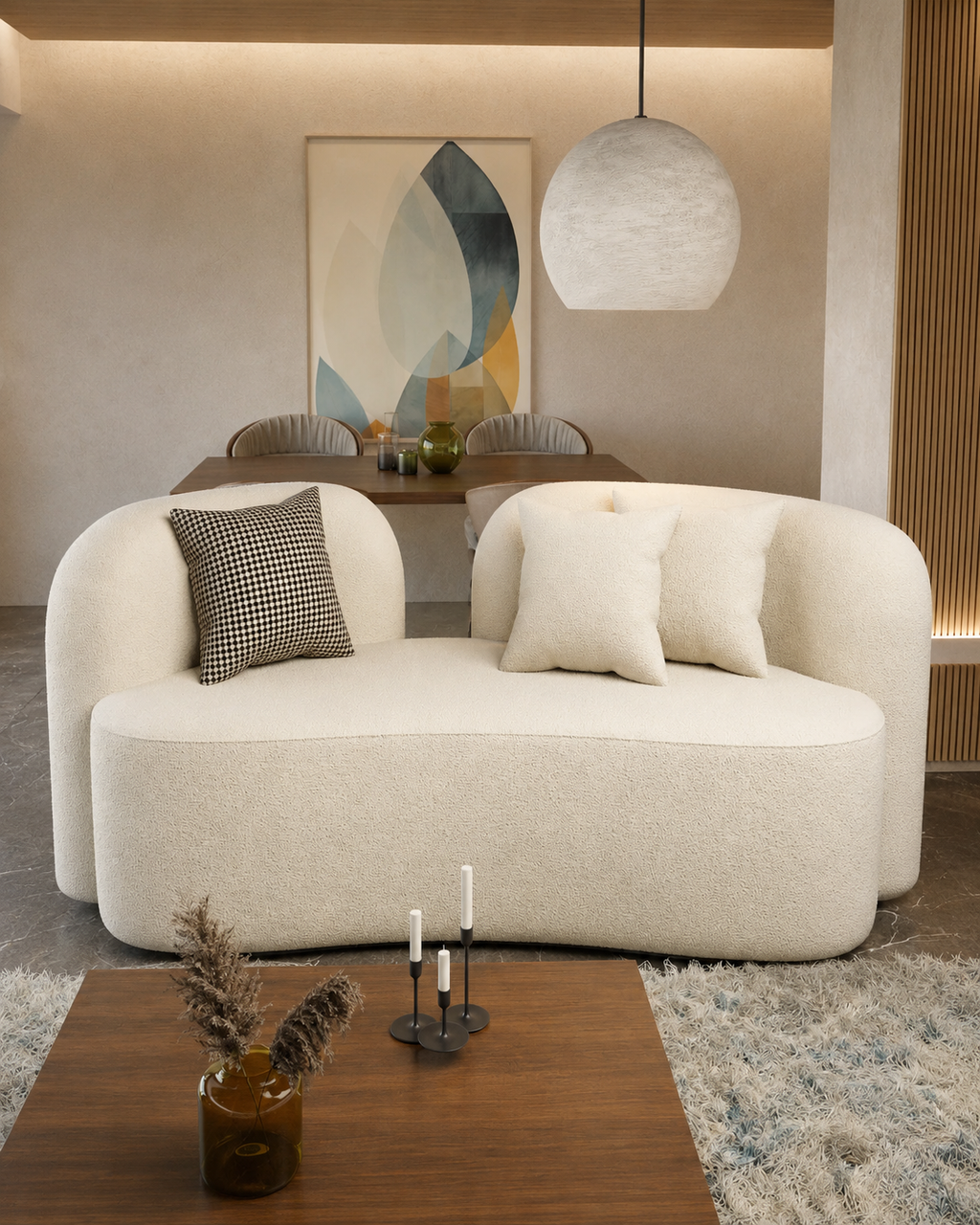 Hollis Fabric Loveseat Sofa