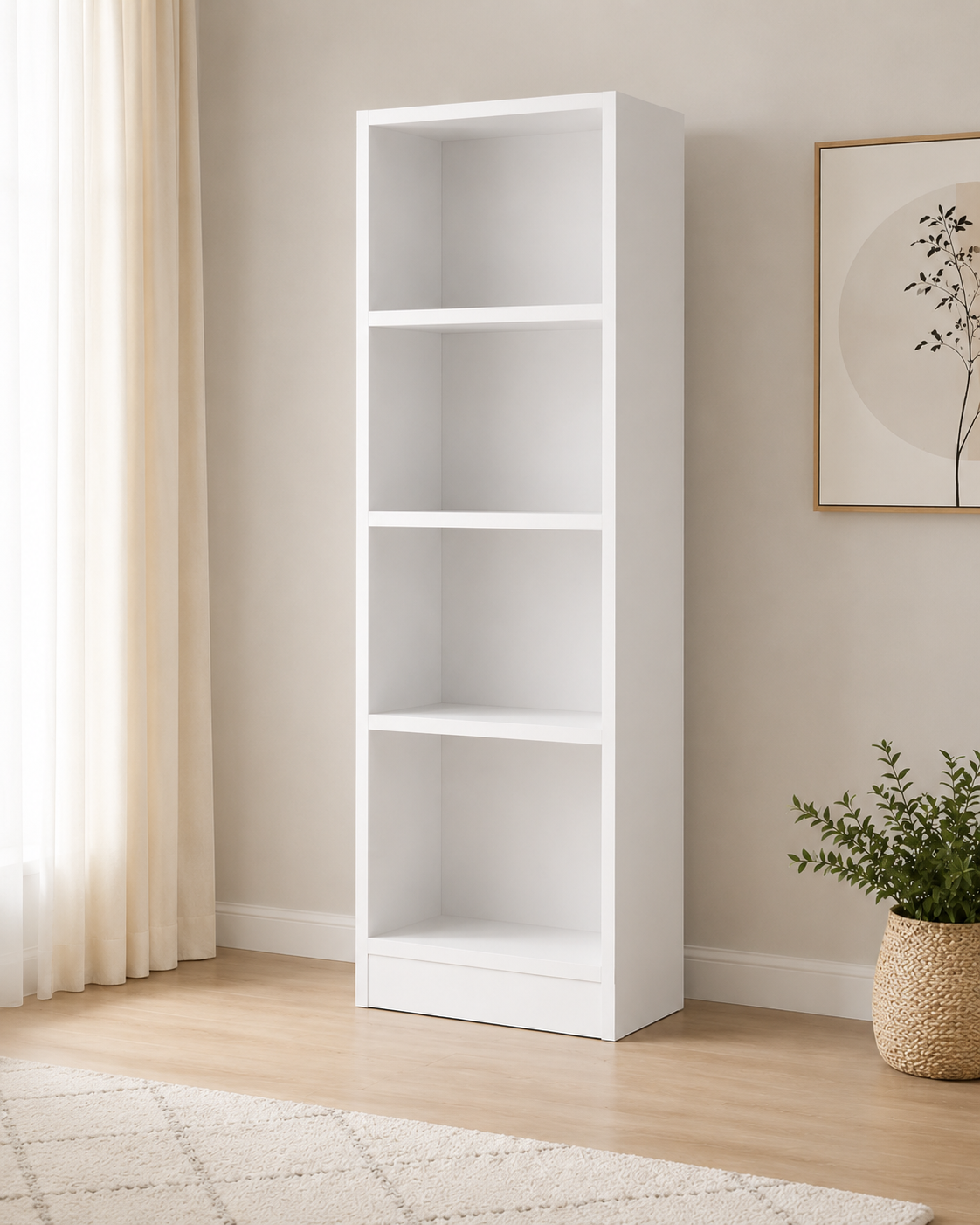 Cleo White Open Bookshelf