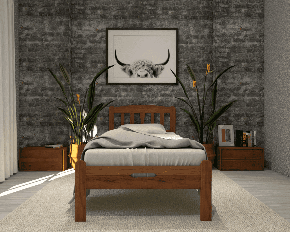 Megafurniture | Cole Wooden Bed | Wooden Bed Frame