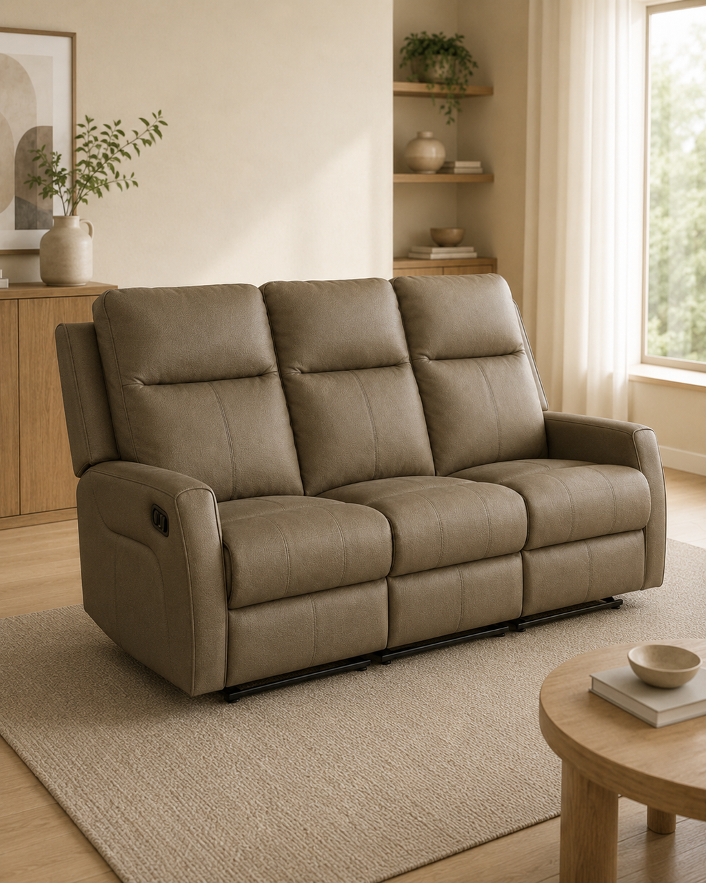 Mayfair Genuine Leather Recliner Sofa