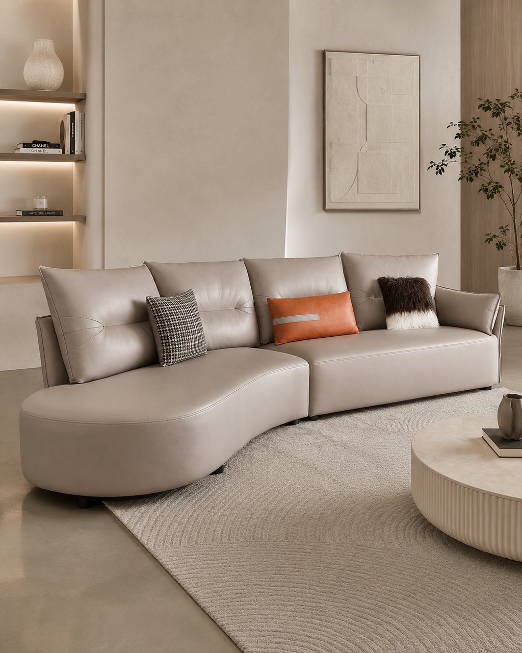 Fairmont Curved Chaise Sectional Sofa