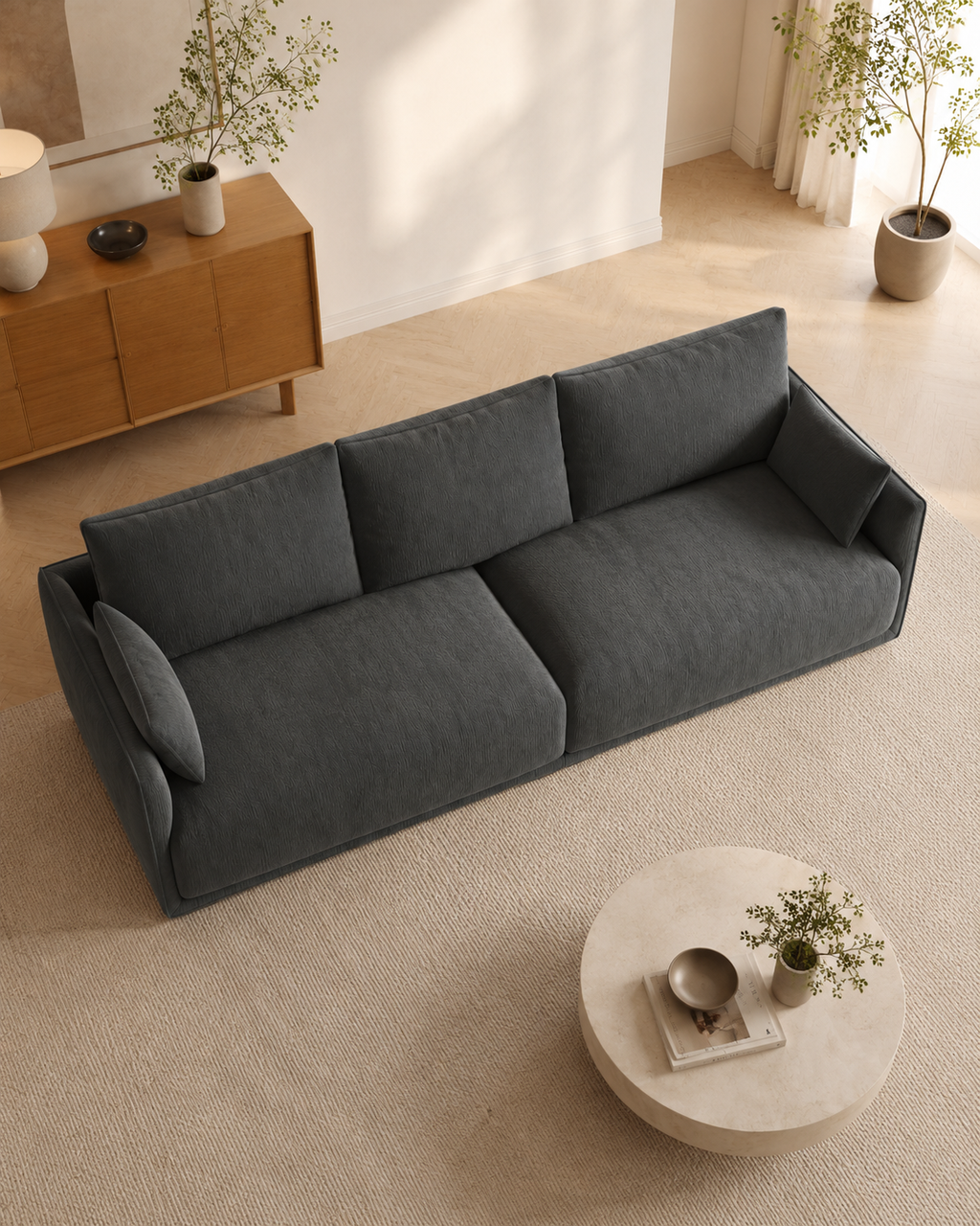 Rowan Chenille Fabric Sofa