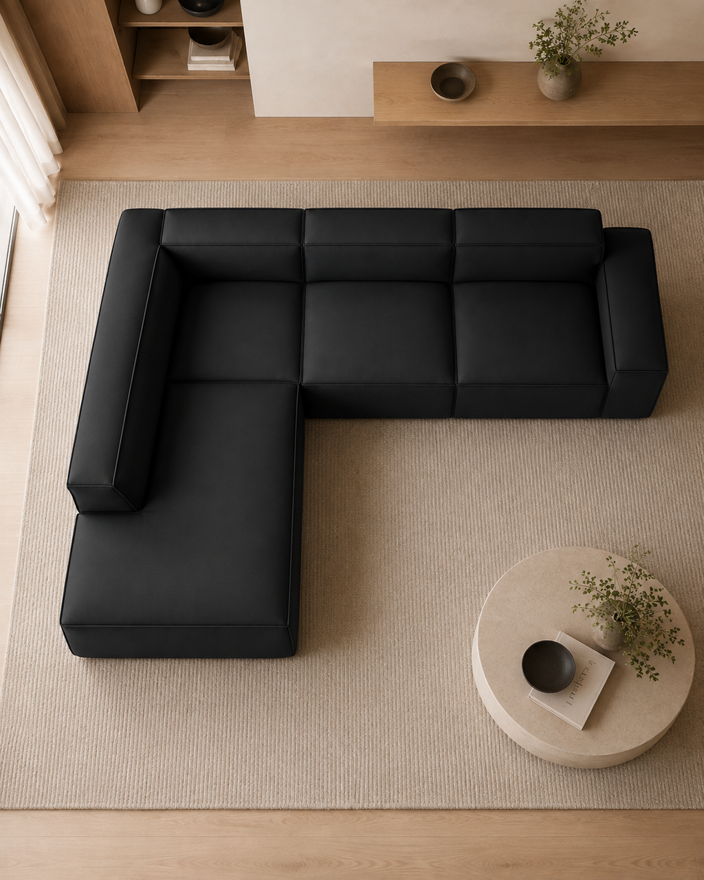 Farnham Premium Leather Corner Sofa (4 Seater)