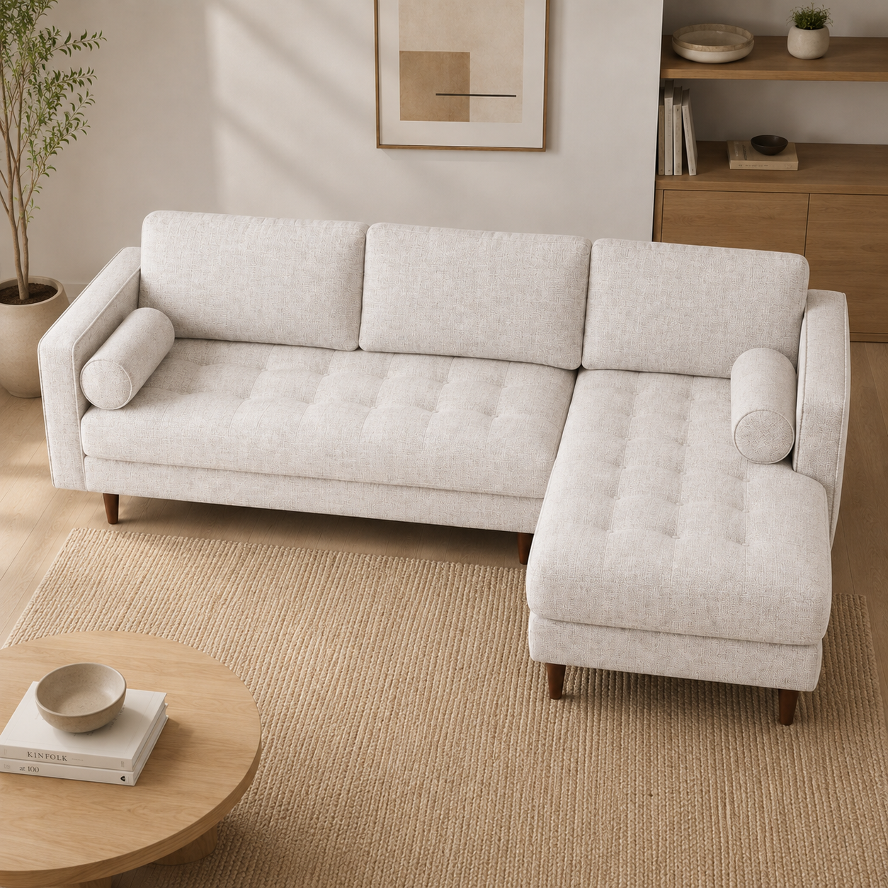 Ellington Fabric Chaise Sofa