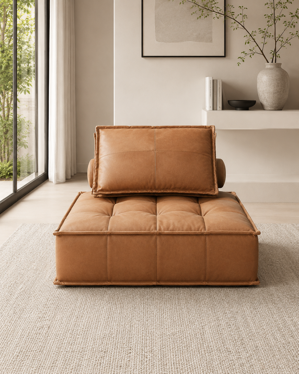 Bracken Faux Leather Modular Sofa