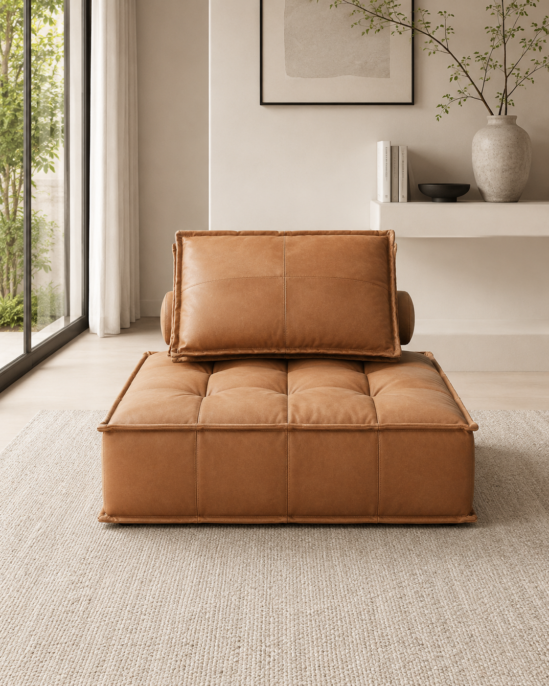Bracken Faux Leather Modular Sofa