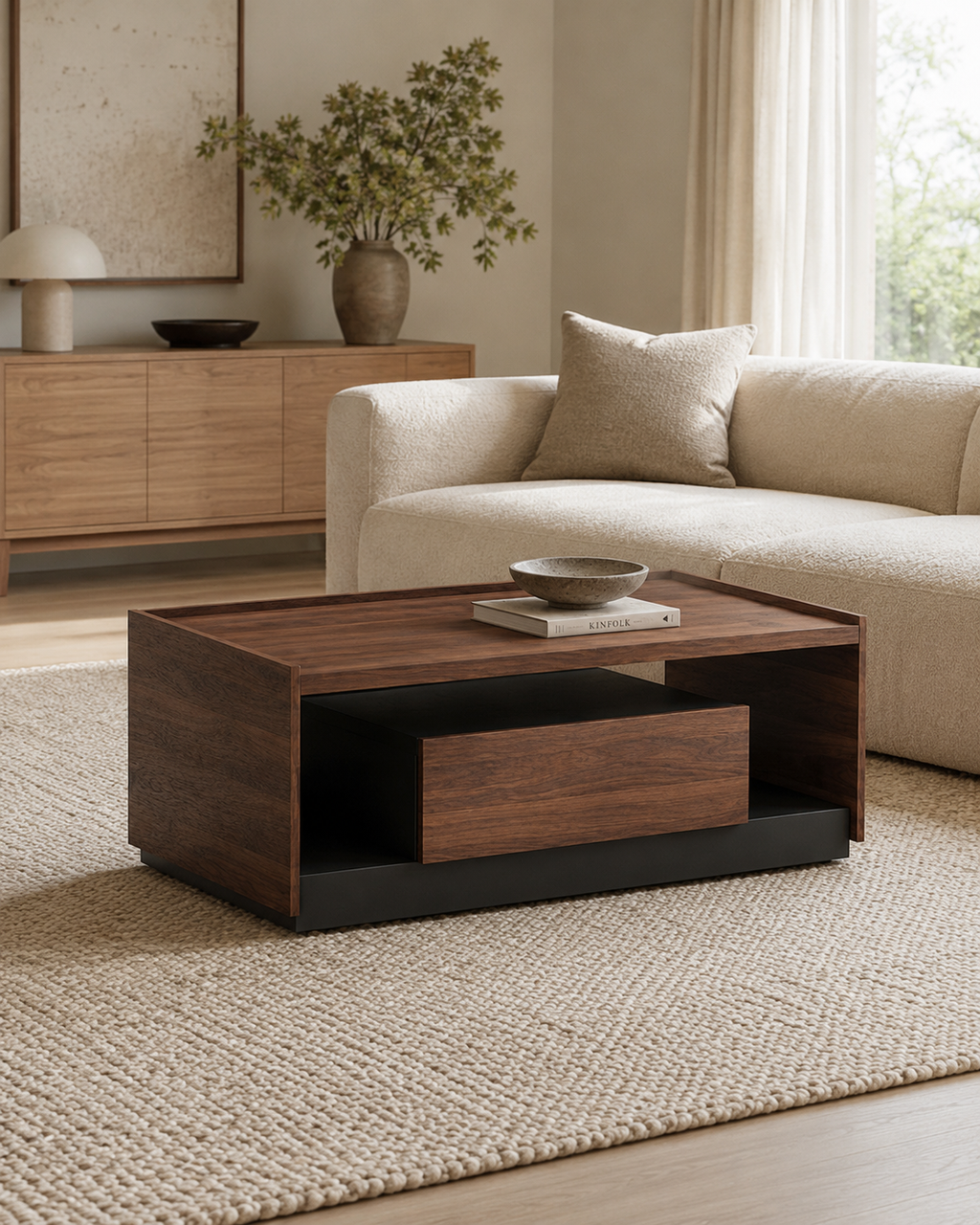Norra Wooden Storage Coffee Table