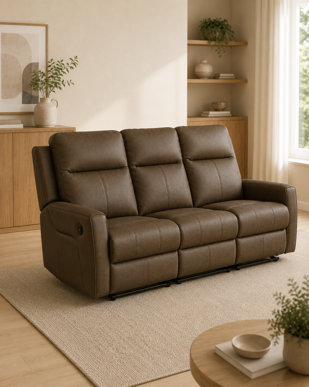 Mayfair Genuine Leather Recliner Sofa