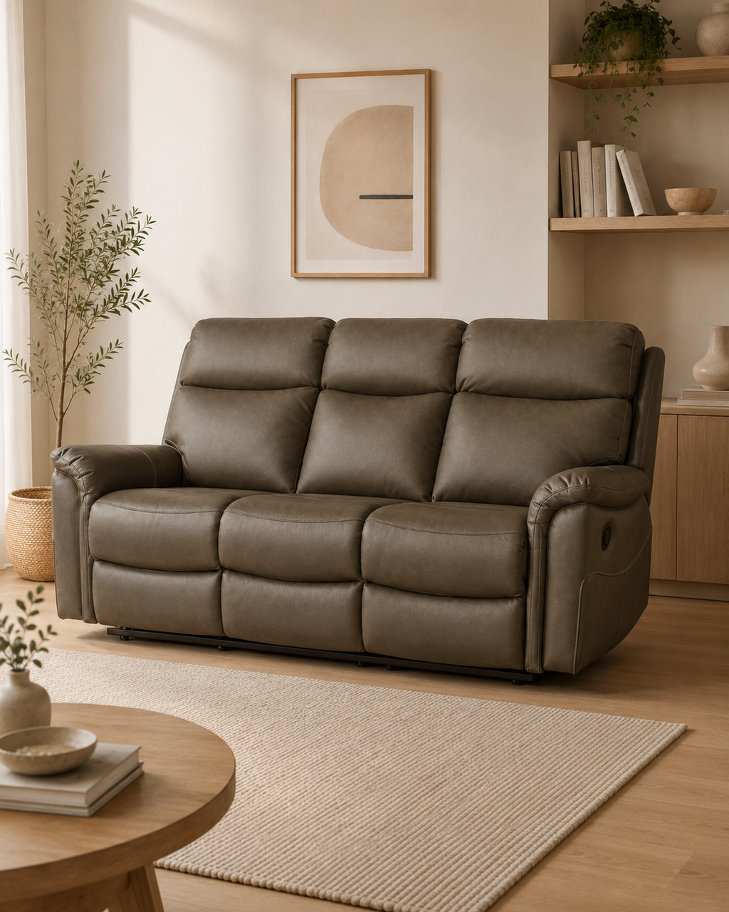 Winchester Genuine Leather Recliner Sofa
