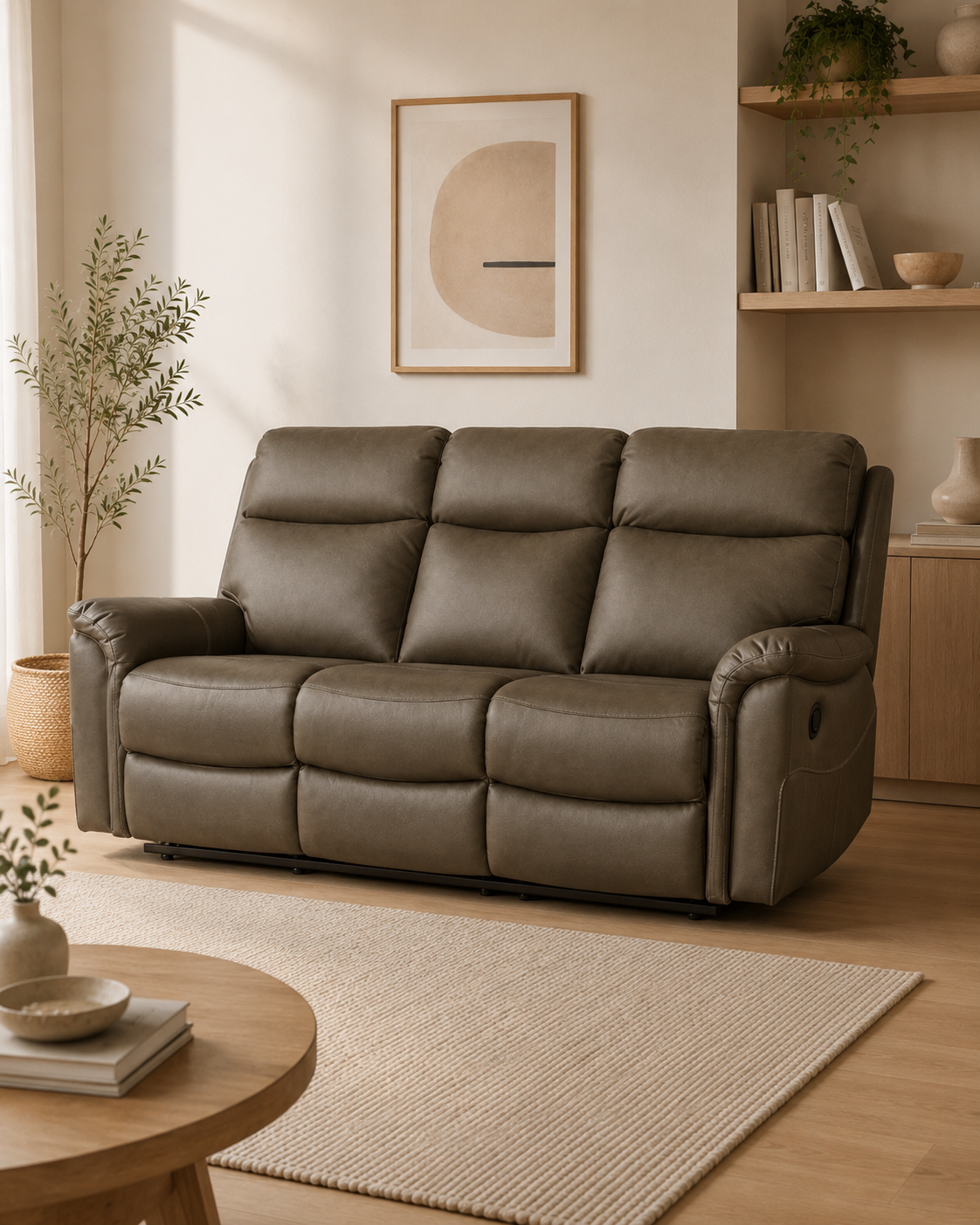 Winchester Genuine Leather Recliner Sofa