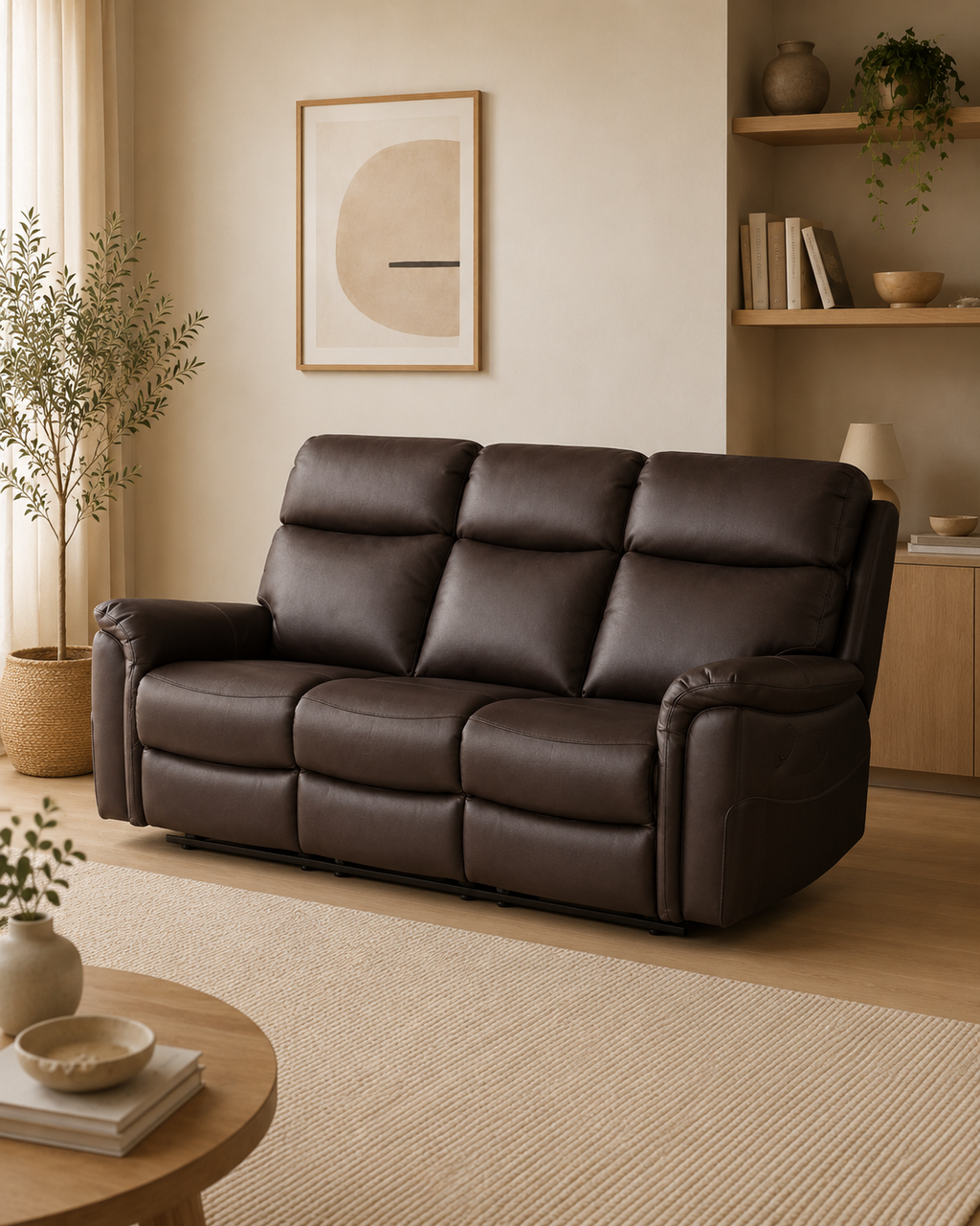 Winchester Genuine Leather Recliner Sofa