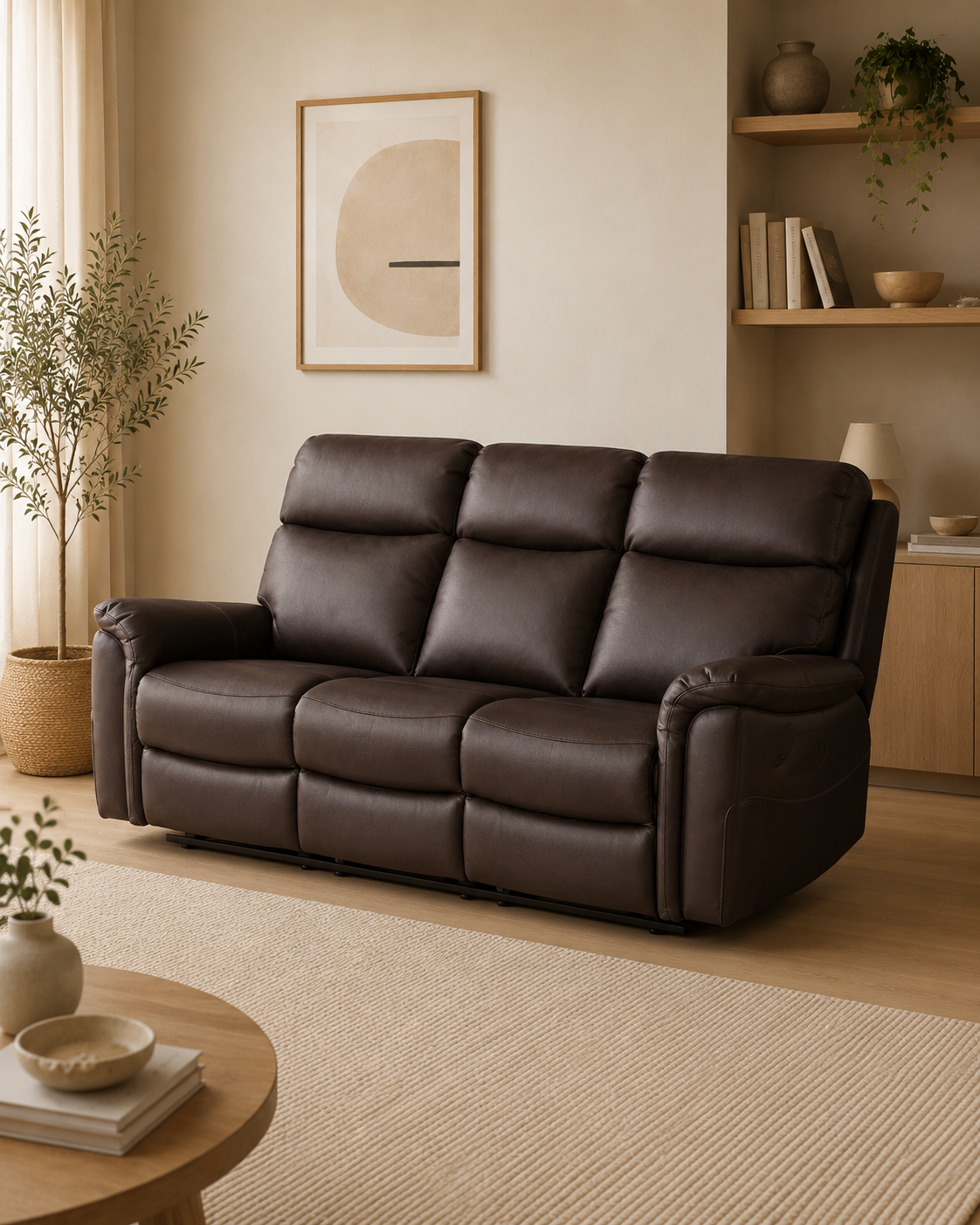 Winchester Genuine Leather Recliner Sofa