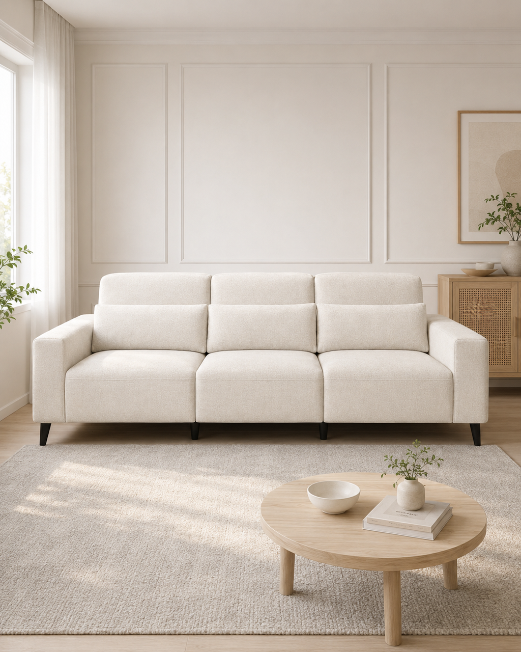 Lennox Fabric Adjustable Backrest Sofa