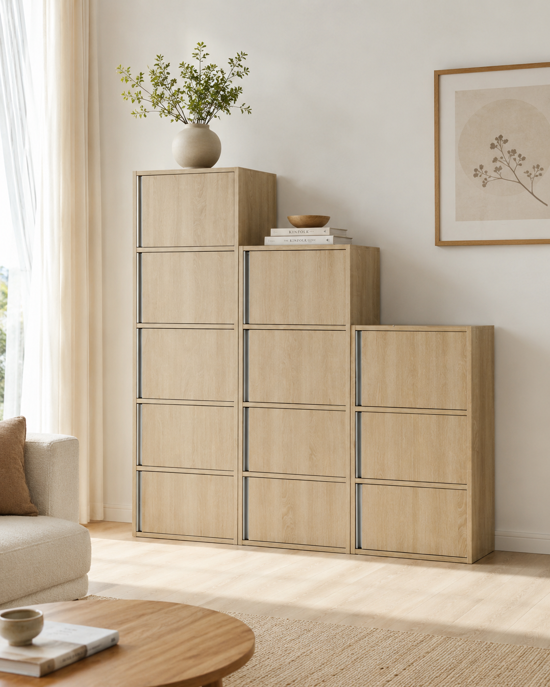 Aven Oak Storage Cabinet