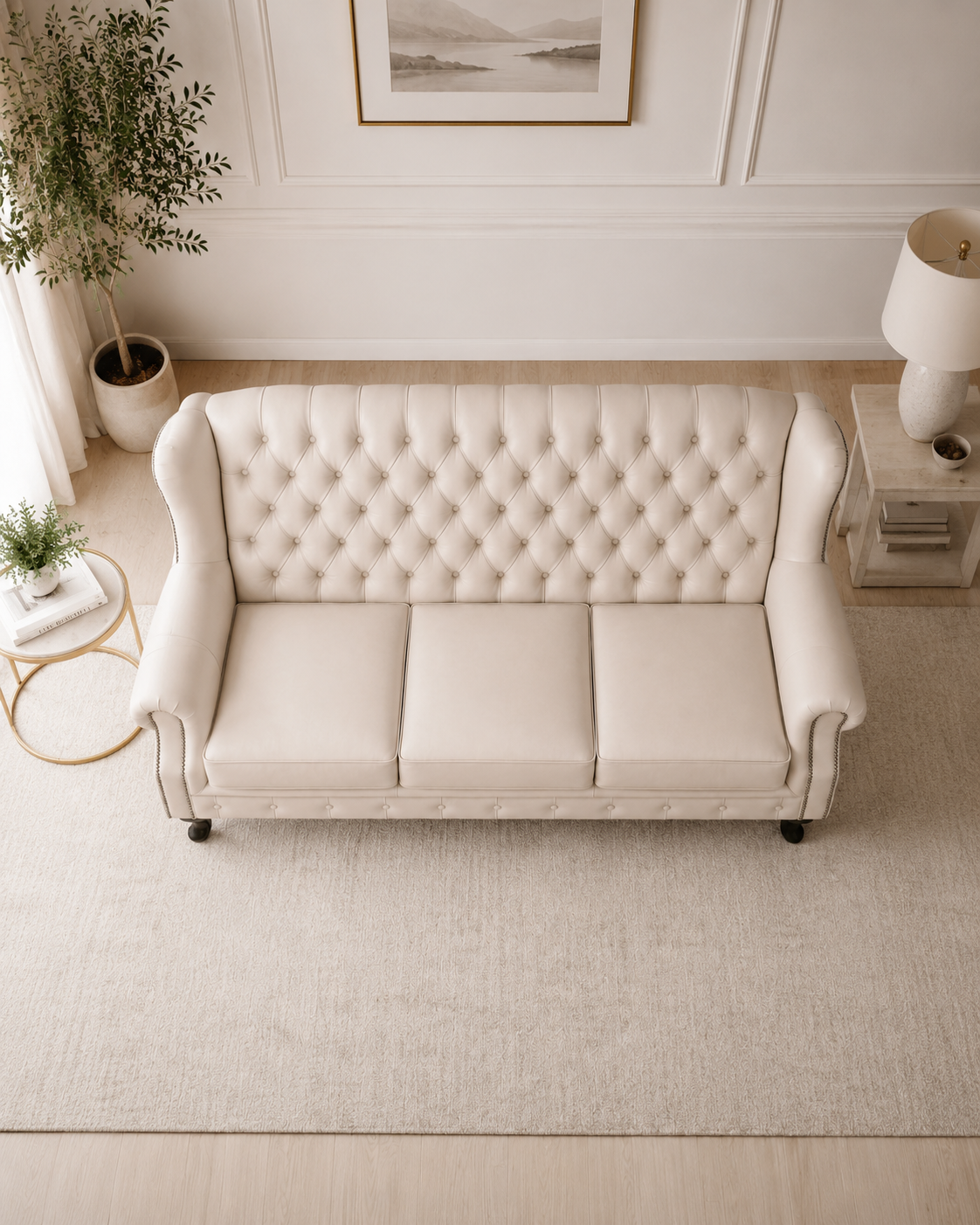Rothwell Genuine Leather Highback Sofa