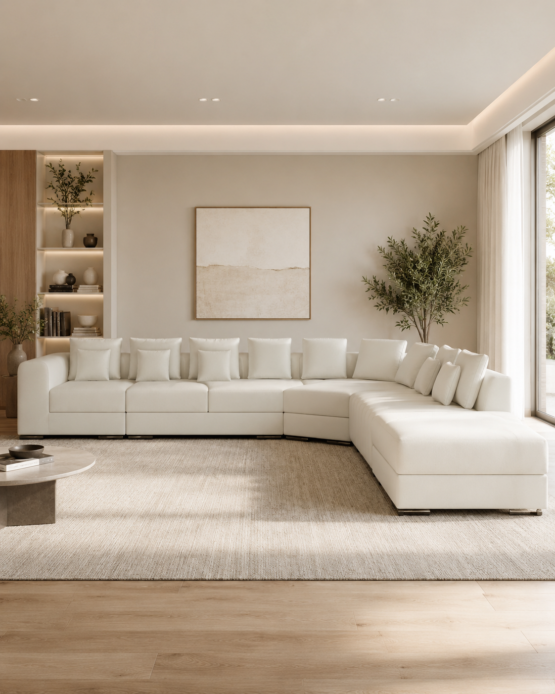 Ivora Fabric Corner Sectional Sofa