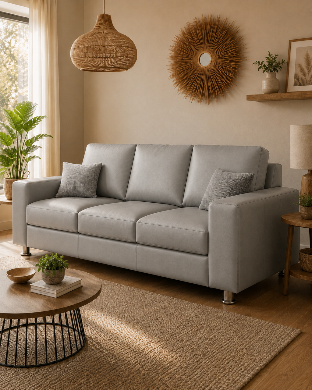 Corven Faux Leather Sofa