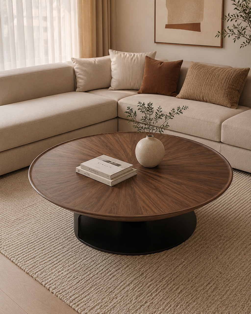 Sienna Round Wooden Coffee Table