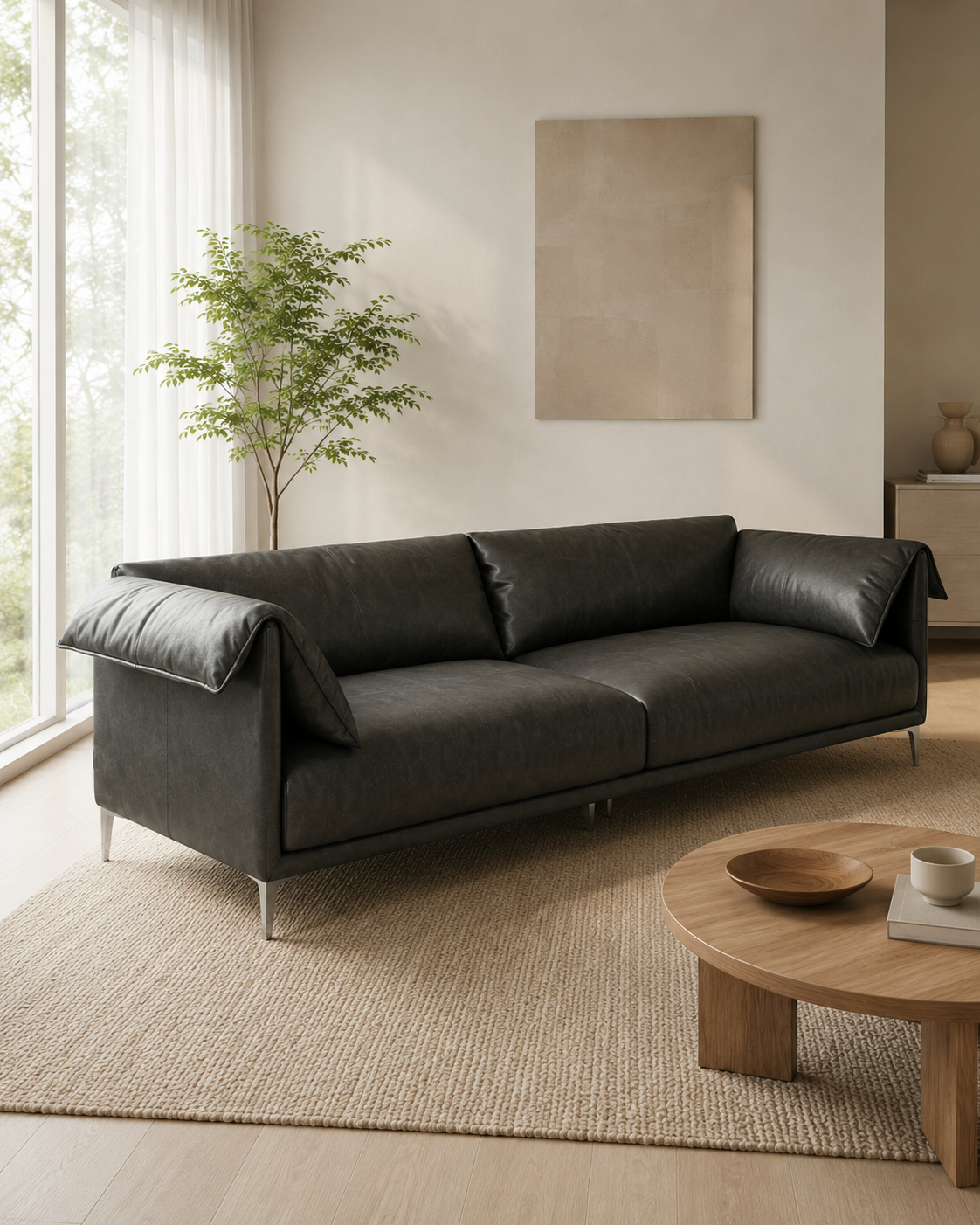 Novara Leather Sofa