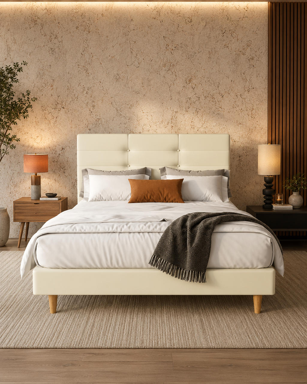 Arlen Faux Leather Bed Frame