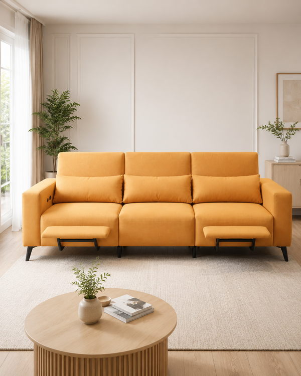 Lennox Fabric Adjustable Legrest & Backrest Sofa