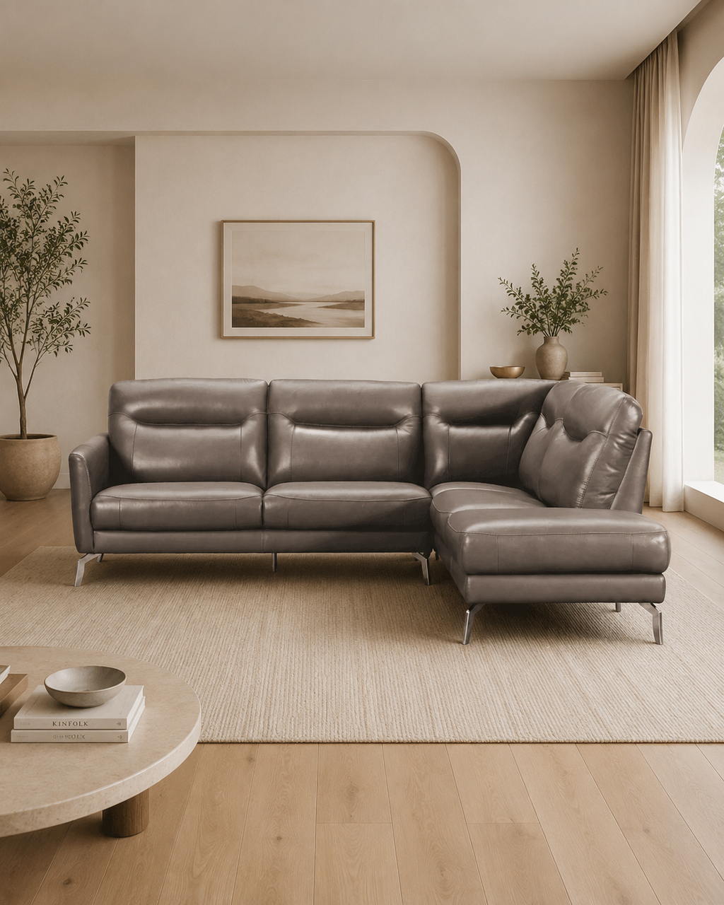 Haverford Genuine Leather Corner Sofa