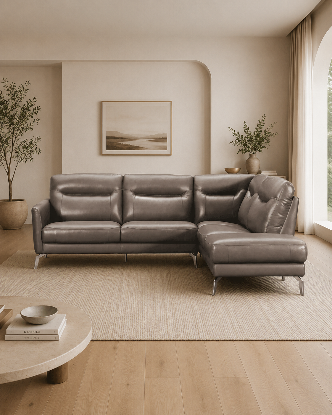 Haverford Genuine Leather Corner Sofa