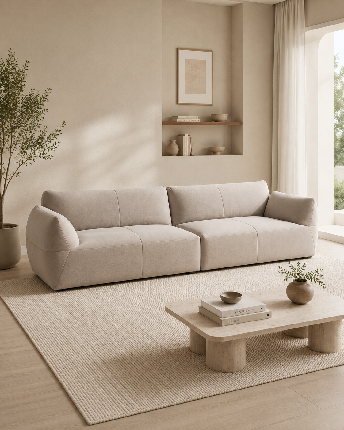 Mira Fabric Sectional Sofa