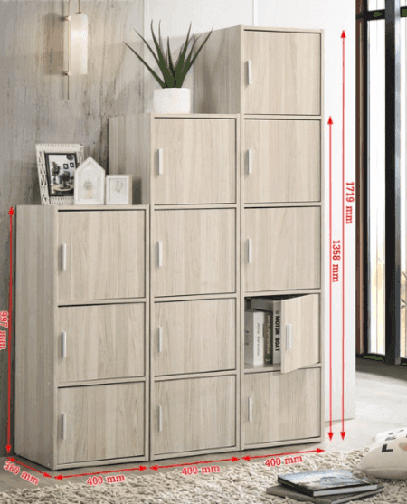 Darneil White Wash Storage Cabinet