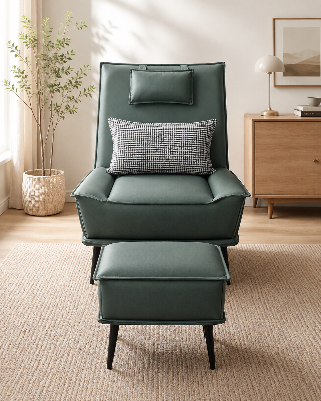 Mirelda Faux Leather Lounge Chair