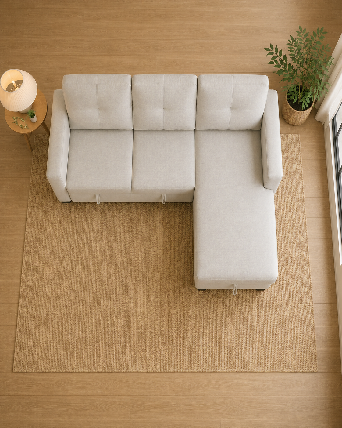 Rhea Fabric Storage Sofa Bed