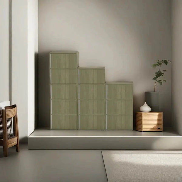 Derek Oak Storage Cabinets