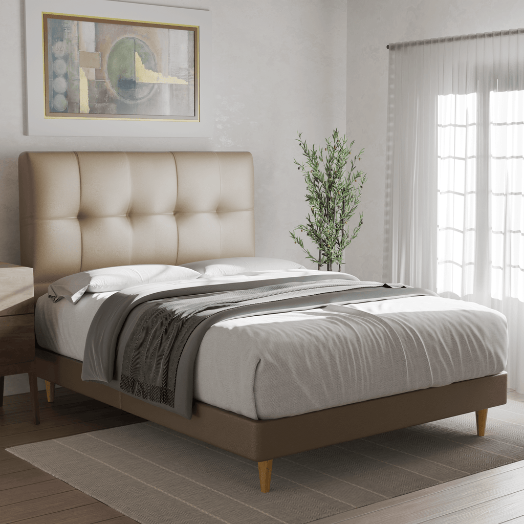 Megafurniture | Devon Faux Leather Bed Frame | Bed