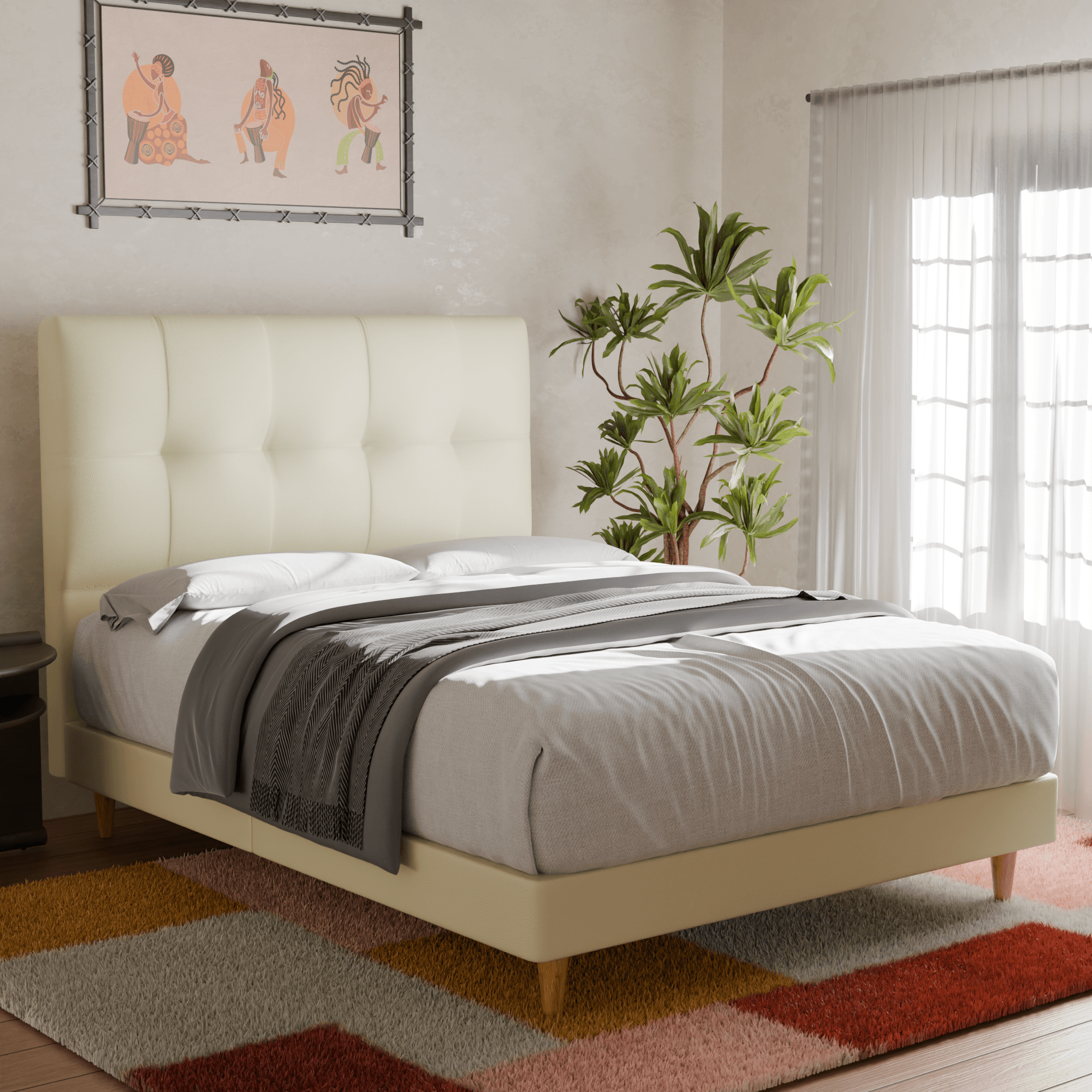 Megafurniture | Devon Faux Leather Bed Frame | Bed
