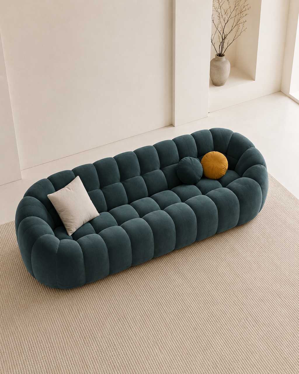 Virelle Velvet Fabric Sofa