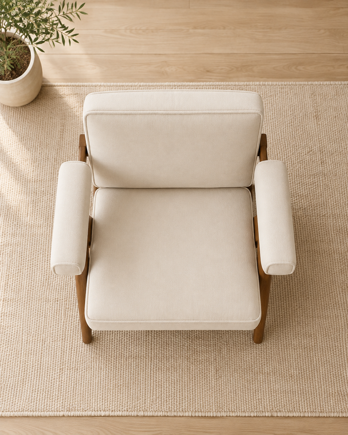 Camber Ash Wood Lounge Chair