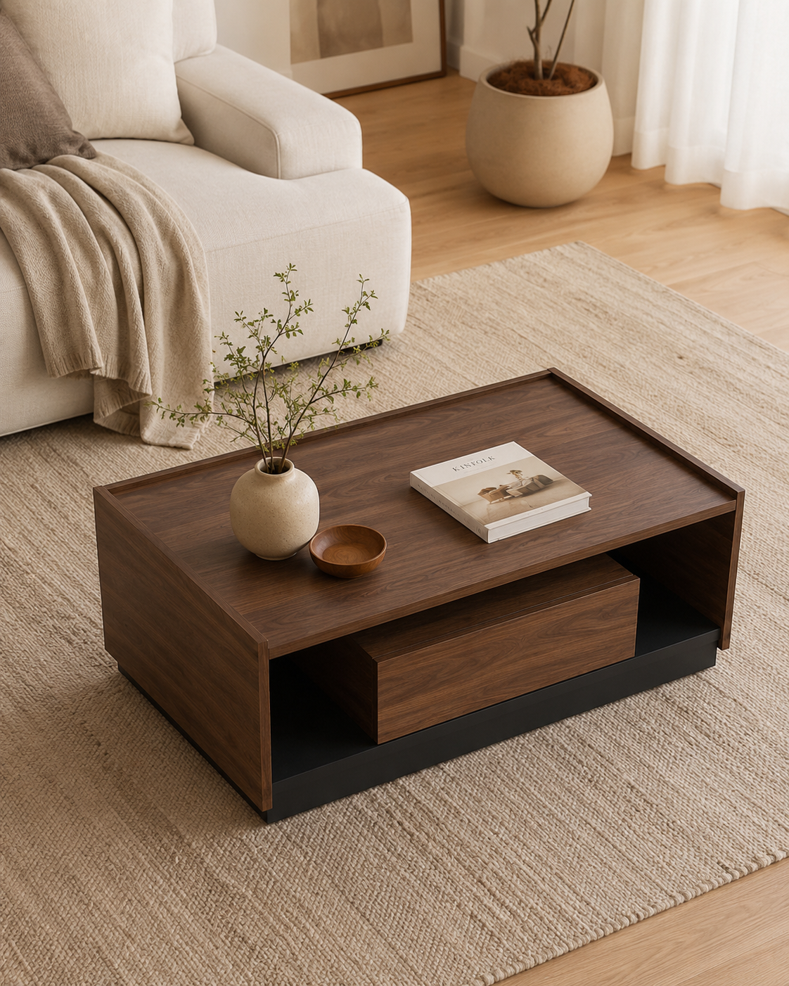 Norra Wooden Storage Coffee Table