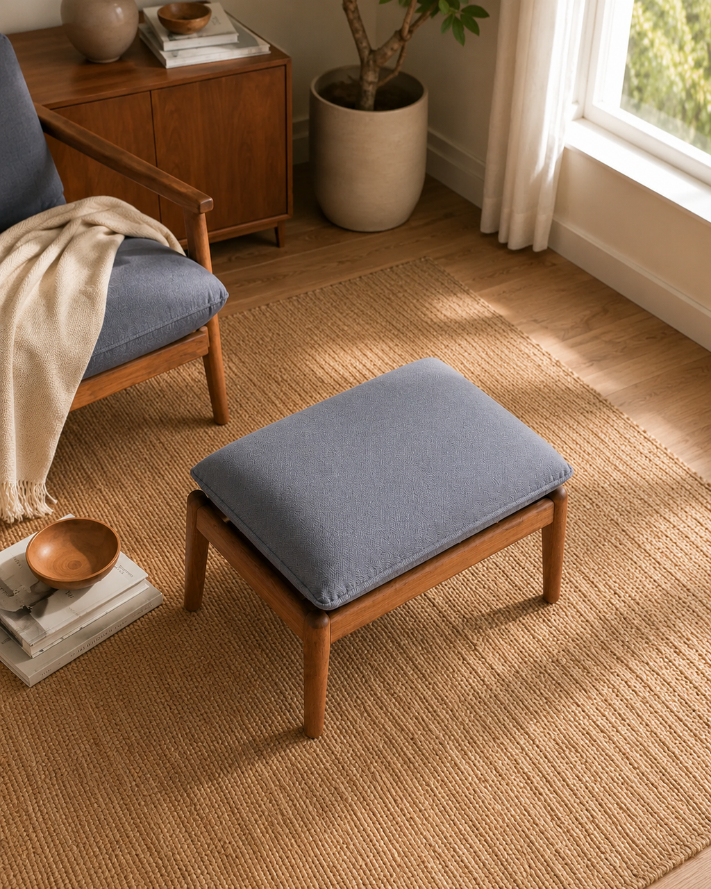 Niko Fabric Ottoman