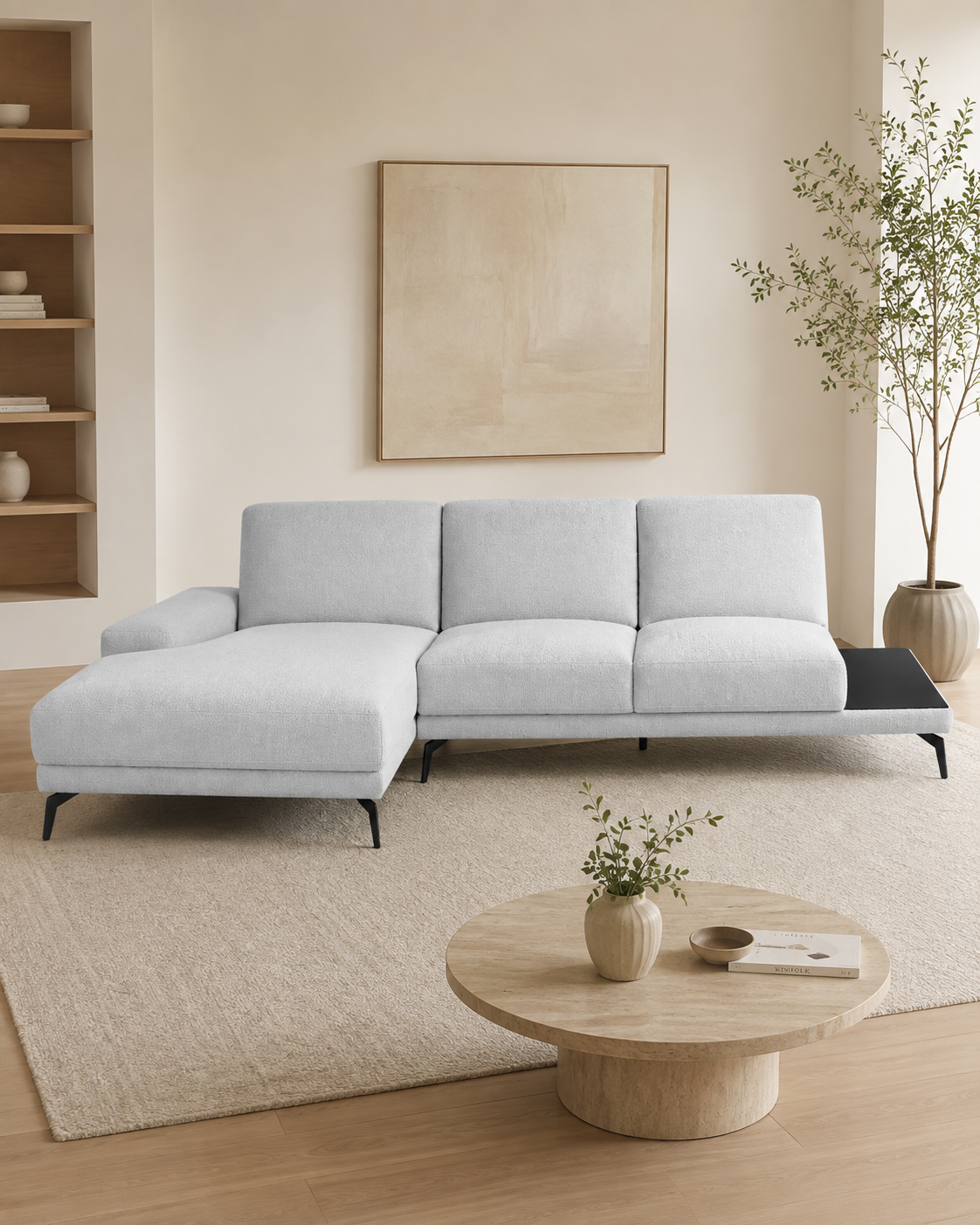 Loxley Fabric Chaise Sofa