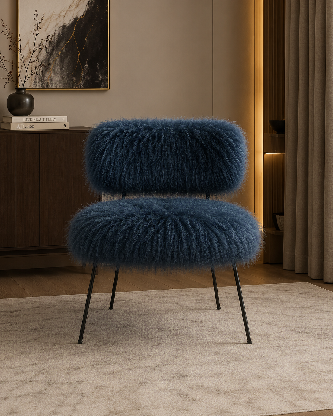 Nivara Plush Lounge Chair