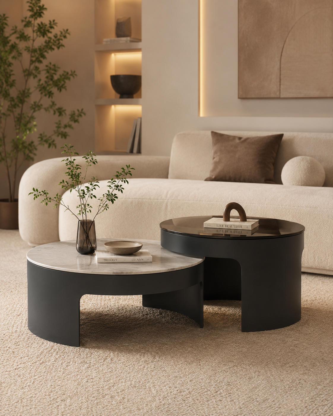 Ciro Round Nesting Coffee Table