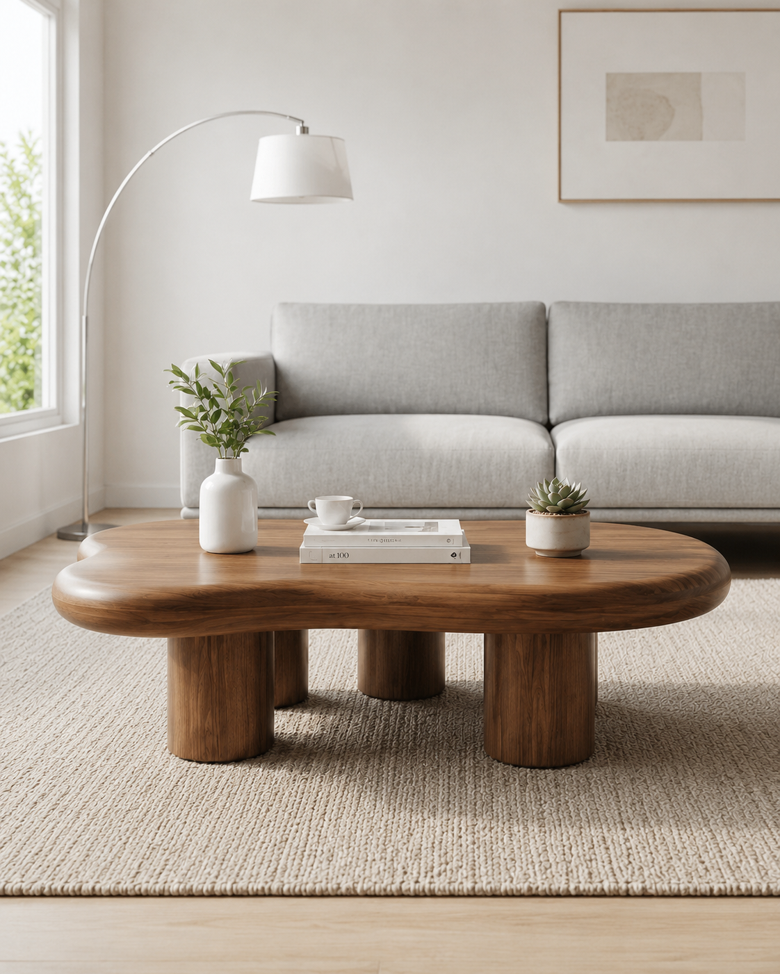 Pebble Walnut Coffee Table