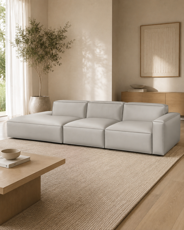 Farnham Premium Leather Extended Sofa (4 Seater)