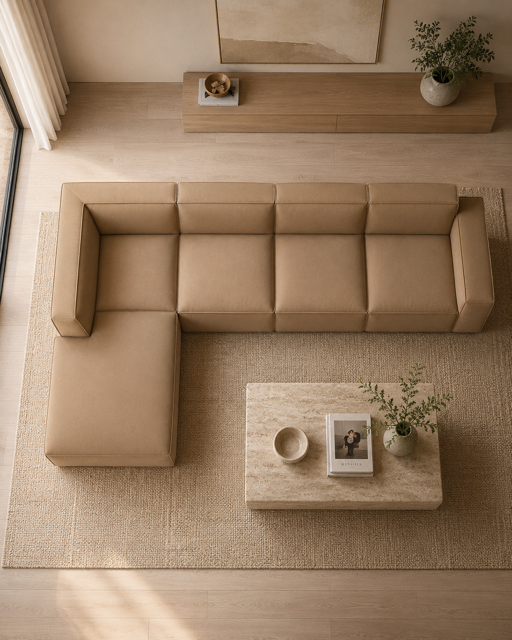 Farnham Fabric Corner Sofa (4 Seater)